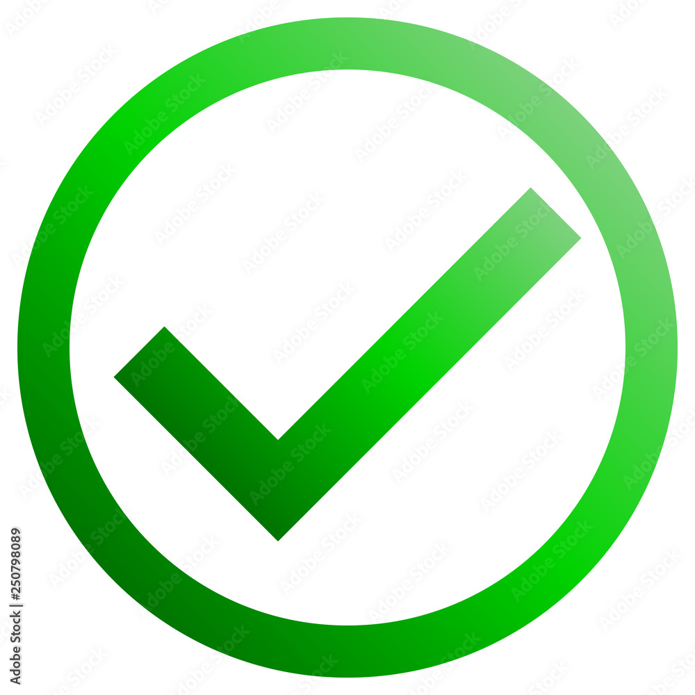 Check marks - green gradient, tick icon inside of circle - vector Check marks - green gradient, tick icon inside of circle - vector