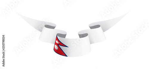 Nepal flag, vector illustration on a white background