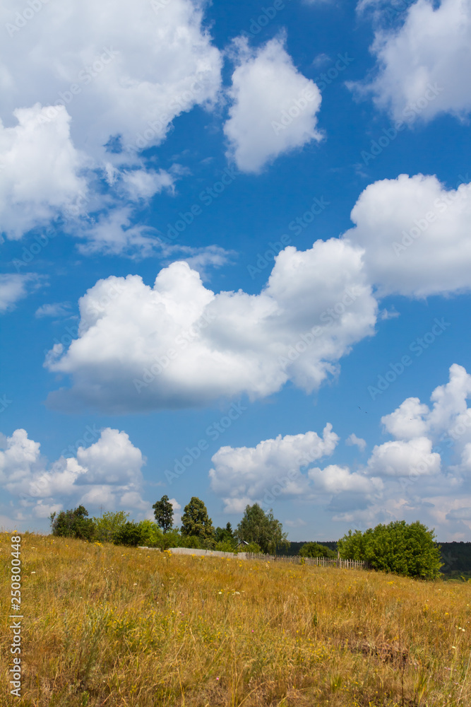 Obraz premium Blue sky with clouds.