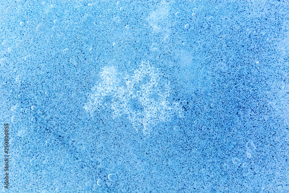 Top view of natural ice texture Top view of natural ice texture
