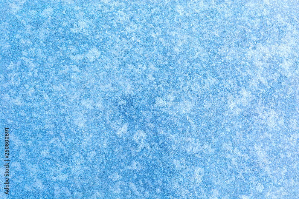 Top view of natural ice texture