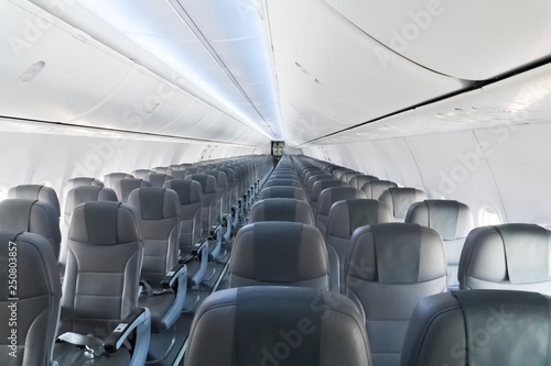 modern interior of the airliner