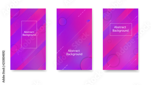 Digital cover in a minimalist style. Color geometric gradient, futuristic background. Gradient, neon, lines, forms. Vector.