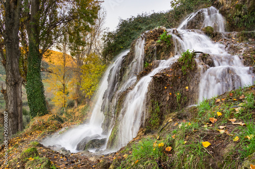 Waterfall in Cuevas de Becerro, Malaga. Spain