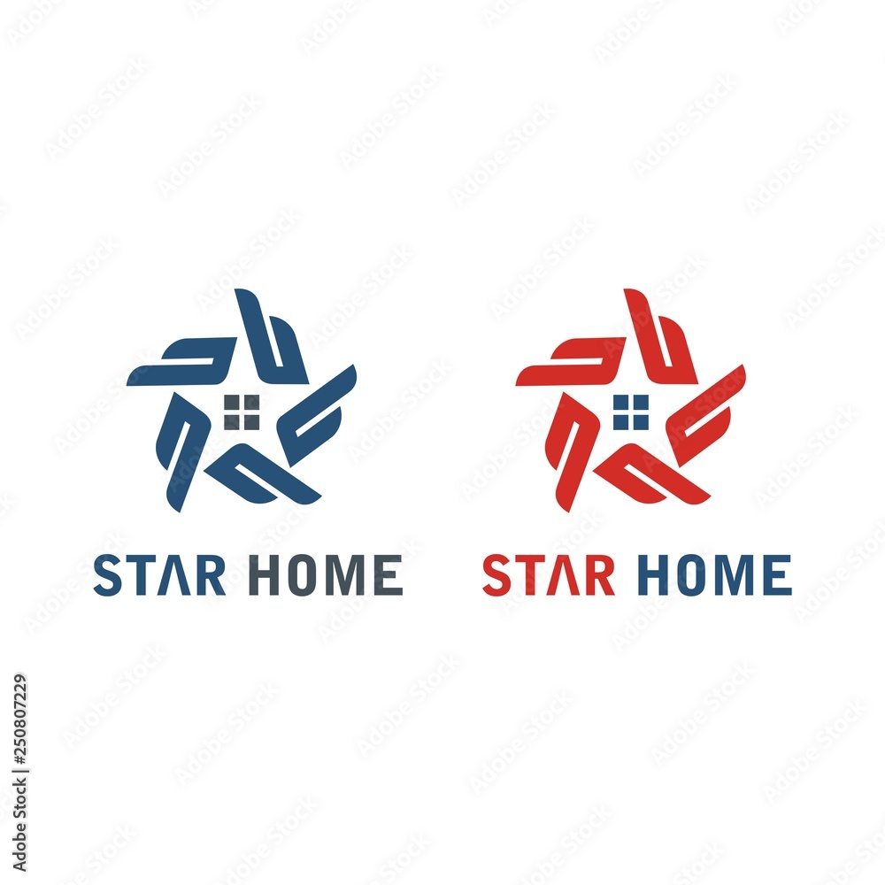 Star Home Logo Vector design inspiration Star Home Logo Vector design inspiration