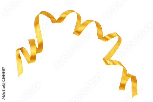 gold ribbon isolated on white