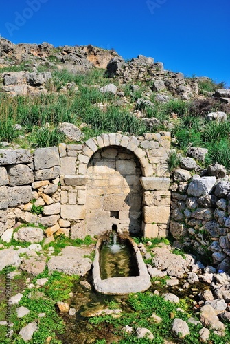 The ruins of the ancient Greek and Byzantine city of Sillyon (Silyon), located near Antalya in Turkey photo