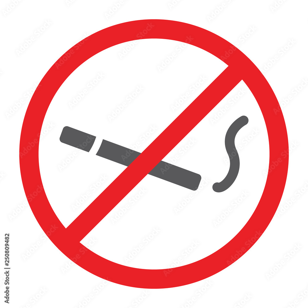 No smoking glyph icon, prohibited and forbidden, no cigarette sign, vector graphics, a solid pattern on a white background. No smoking glyph icon, prohibited and forbidden, no cigarette sign, vector graphics, a solid pattern on a white background.