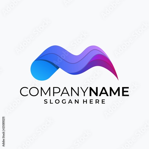 Abstract Letter M illustration vector template