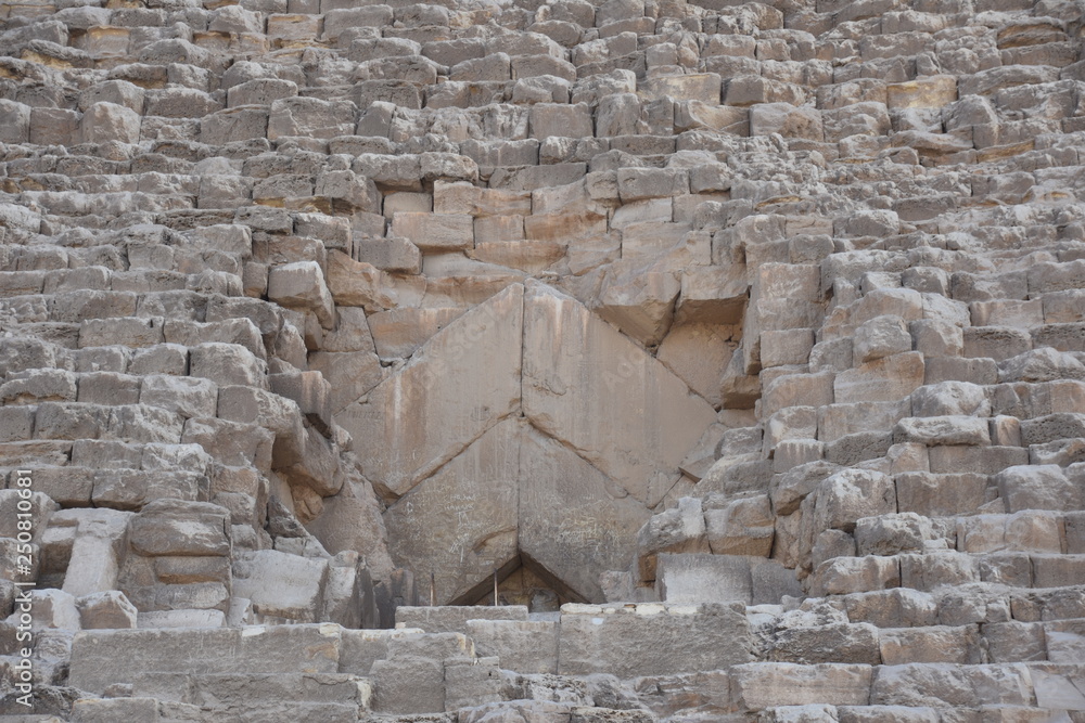 Entrance to Great Pyramid at Giza, Egypt