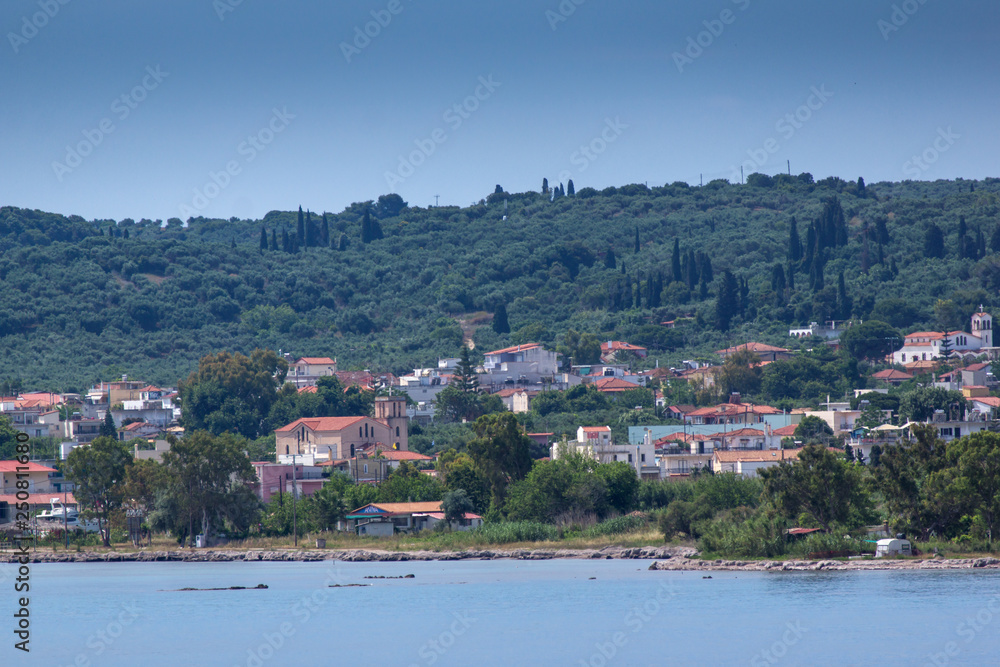 Panoramic view of town of Kyllini, Peloponnese, Western Greece 