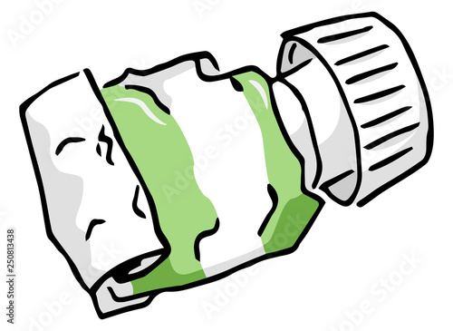 hand drawn paint tube