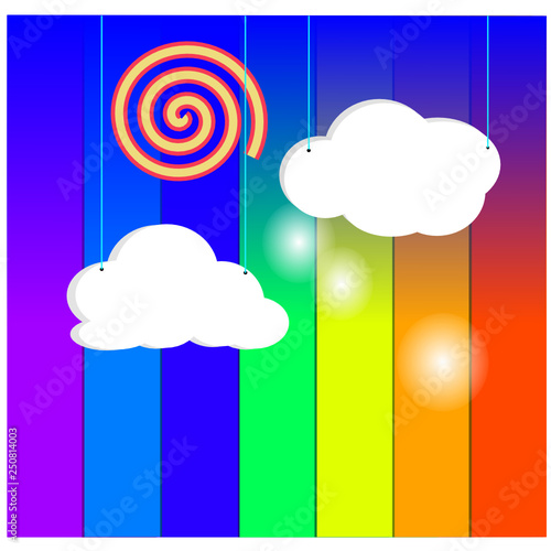 Sun and Cloud over the rainbow