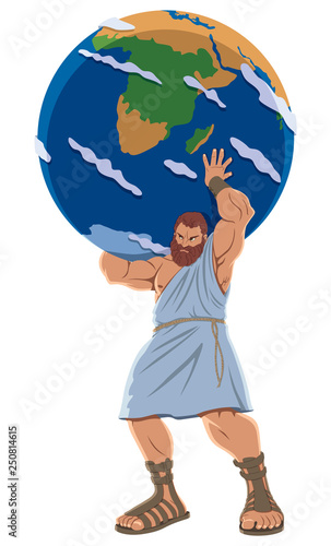 Atlas on White