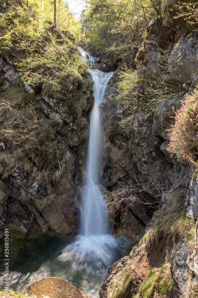 Fototapeta premium second waterfall in canyon Hell in Borovnica