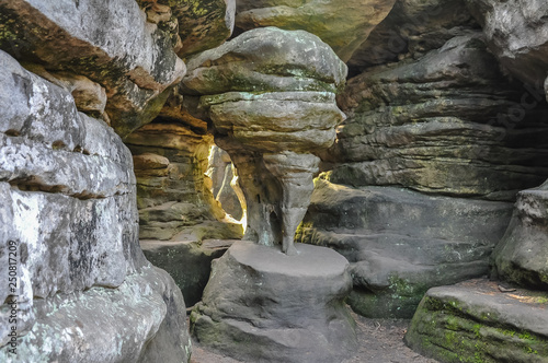 Stolowe Mountains National Park, Bledne Skaly, Gory Stolowe, Rock formations, Poland, Lower Silesia