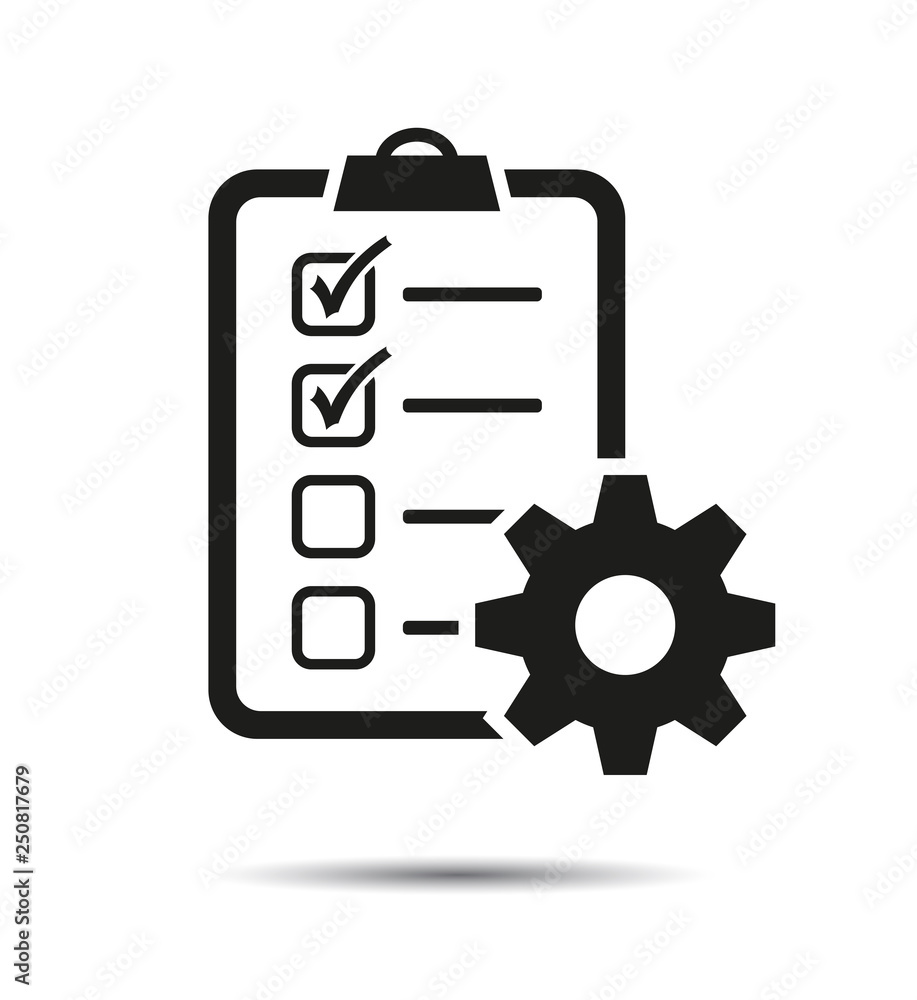 Technical support check list Icon. Technical support check list Icon.