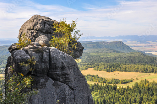 Table Mountains Małpolud Rock (monkey rock), sandstone rocks, Amazing rock formation, Tourist attractions in Poland, Stołowe Mountains National Park photo