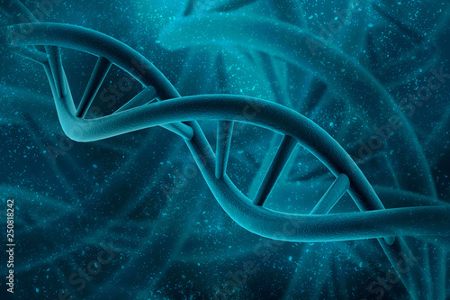 3d render of dna structure  abstract background