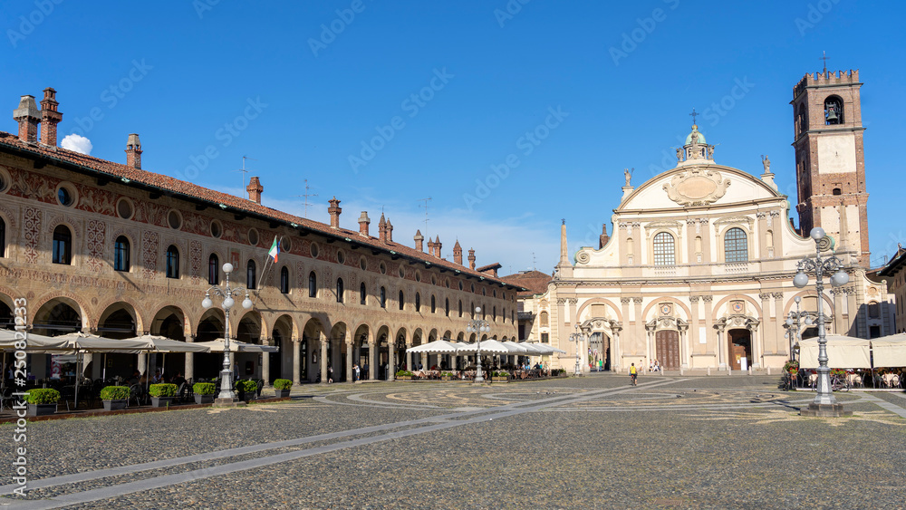 Vigevano, italy: the historic Piazza Ducale