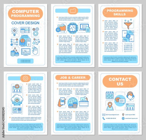Computer programming brochure template layout