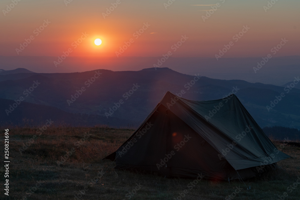 Obraz premium Lever Soleil Camping