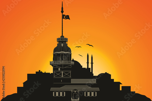 Istanbul skyline vector illustration