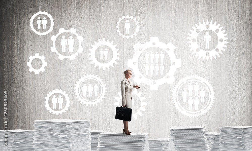 Successful confident business woman in suit. Successful confident business woman in suit.