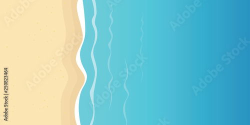 sandy beach and water summer holiday background vector illustration EPS10