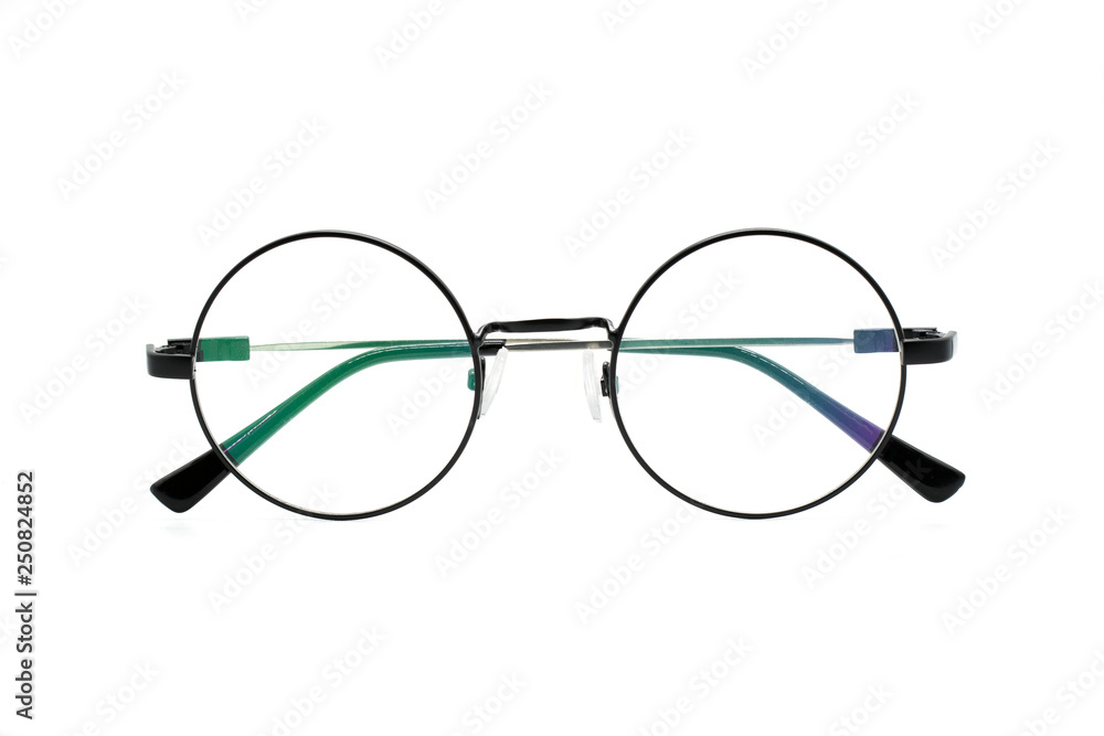 Fototapeta premium Image of modern fashionable spectacles isolated on white background, Eyewear, Glasses