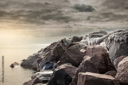 Neville Park Icy Rocks photo