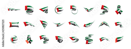 United Arab Emirates flag, vector illustration on a white background photo