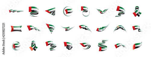 United Arab Emirates flag, vector illustration on a white background