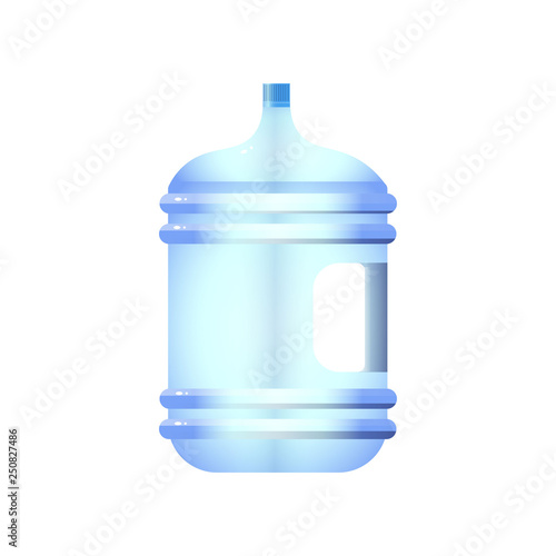 The biggest plastic water bottle barrel shaped design with fourth puddening and clipping path isolated on white background