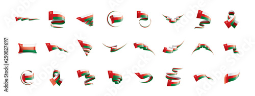 Oman flag, vector illustration on a white background