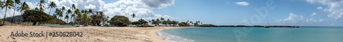Panoramic view of Hawaii Oahu Kalaniana  ole Beach