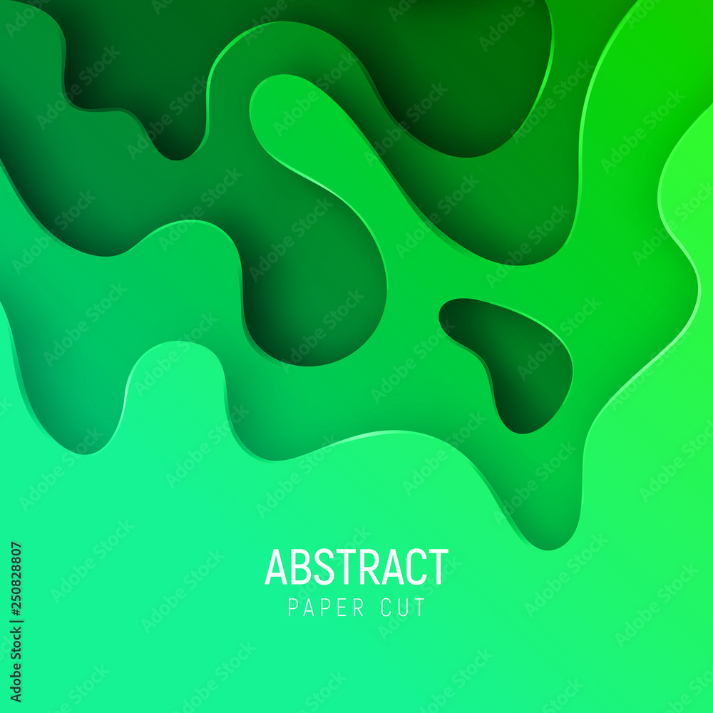 Banner with 3D abstract paper cut waves and background with the most ...