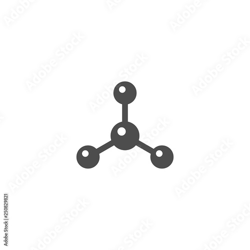 Molecule simple black vector icon. Molecule structure chemistry isolated glyph icon.