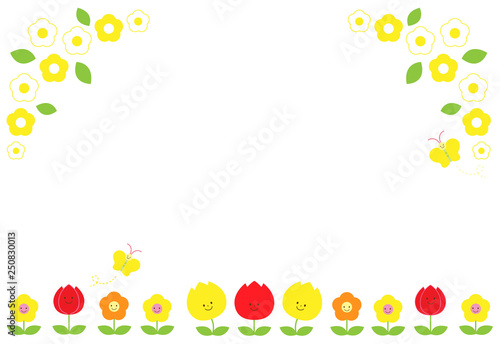 春の花の背景素材のイラスト
