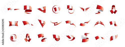 Peru flag  vector illustration on a white background