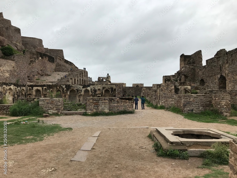 Ruins of Golconda Fort in Hyderabad, India