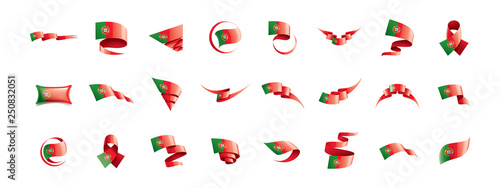 Portugal flag, vector illustration on a white background