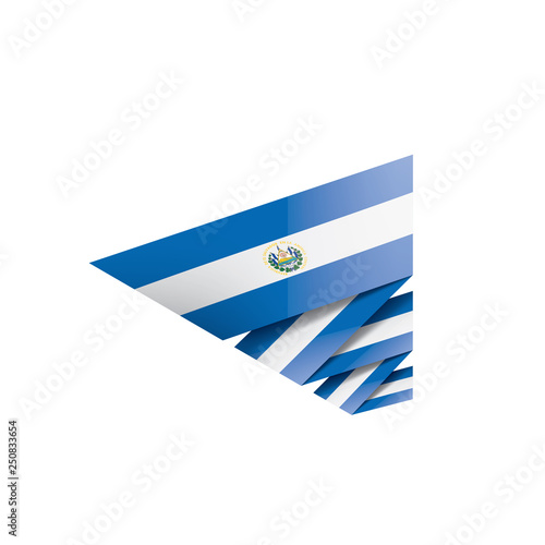 Salvador flag, vector illustration on a white background