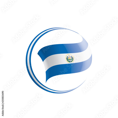 Salvador flag, vector illustration on a white background
