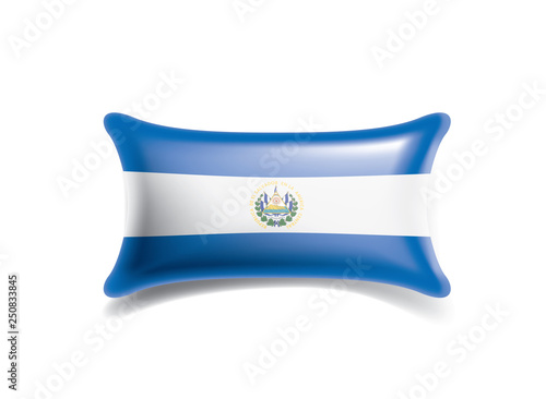 Salvador flag, vector illustration on a white background