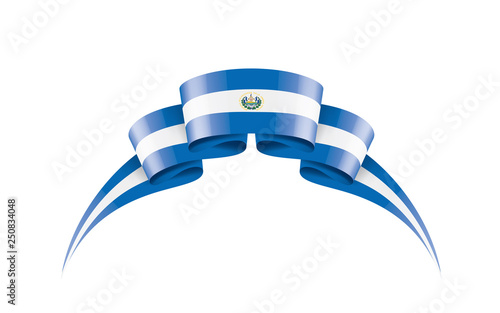 Salvador flag, vector illustration on a white background