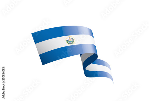 Salvador flag, vector illustration on a white background