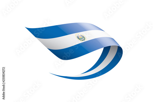 Salvador flag, vector illustration on a white background