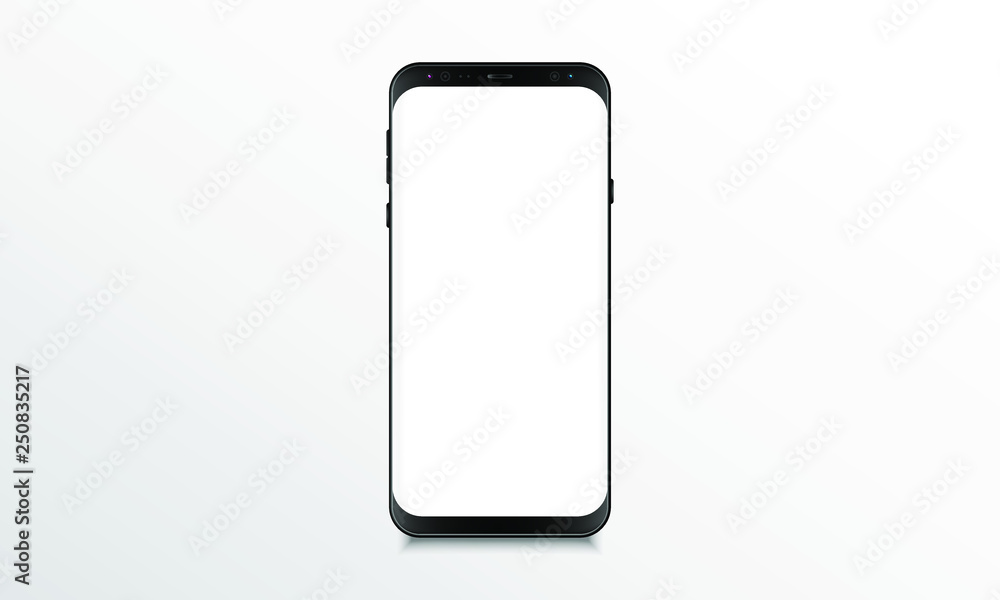 smartphone with blank screen isolated on white smartphone with blank screen isolated on white
