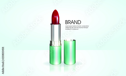 red lipstick realistic mock up